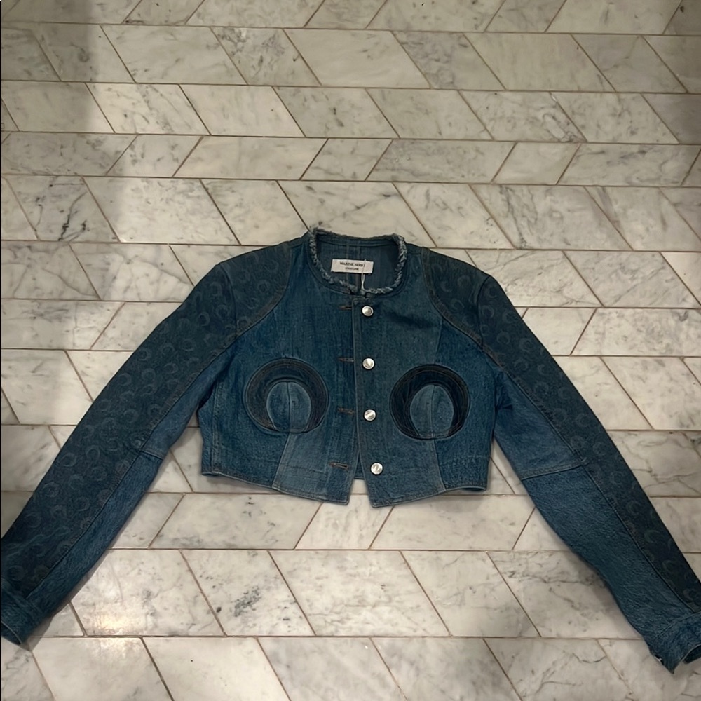Marine Serre Women's Blue Denim Jacket